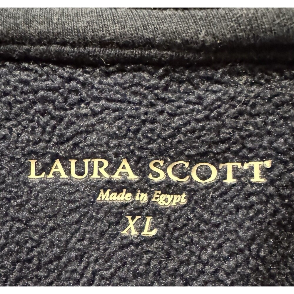 Laura Scott Women Fleece Vest Full Zip Pockets Sleeveless Red Womens XL Cozy EUC - Picture 10 of 16